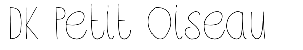 DK Petit Oiseau font preview